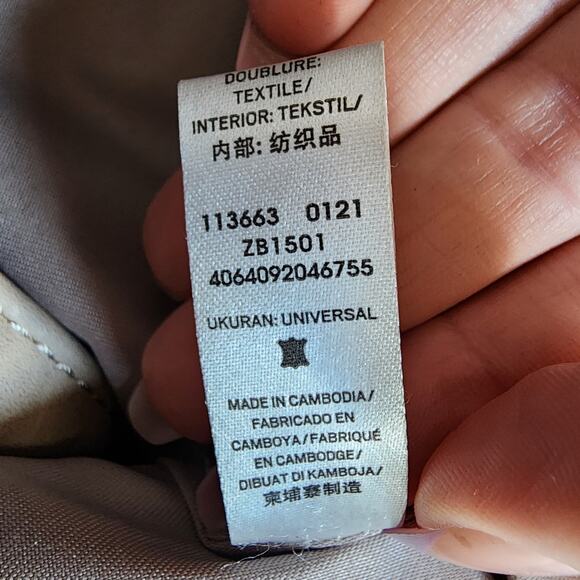 Fossil Jacqueline Satchel Graystone Cow Hide Leather Shoulder Bag / Crossbody - Picture 12 of 12